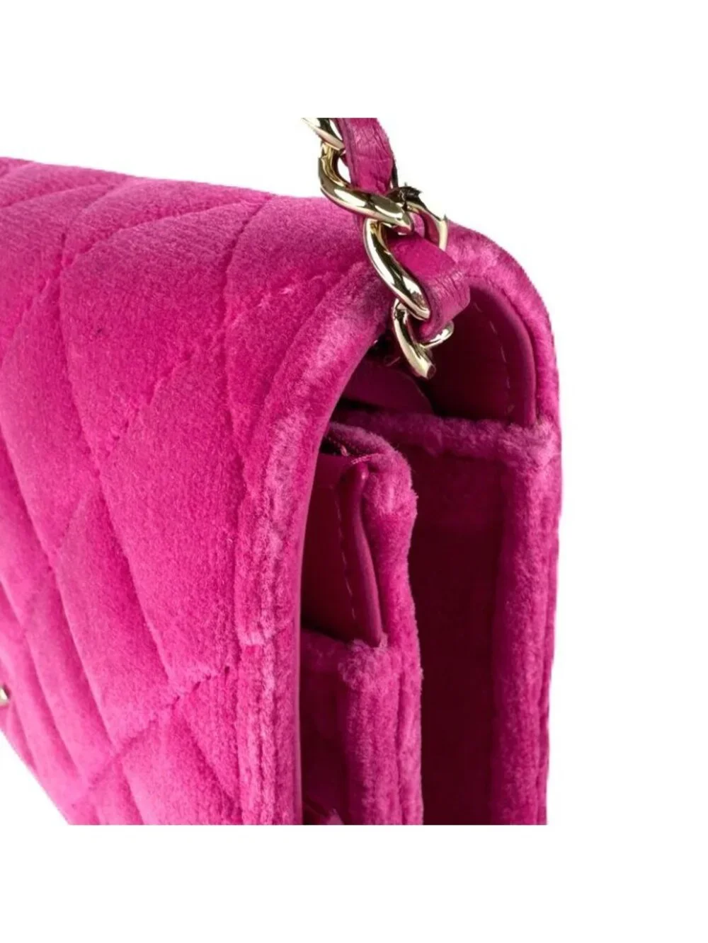 Chanel Chain Wallet Velvet Pink - Picture 8 of 10